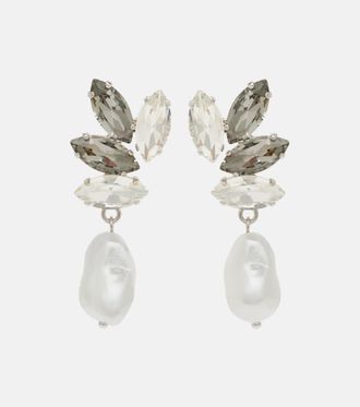 Erdem Embellished faux-pearl drop earrings