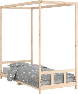 vidaXL Estructura De Cama Para Ni&ntilde;os Madera Maciza De Pino 90x200 Cm Vidaxl