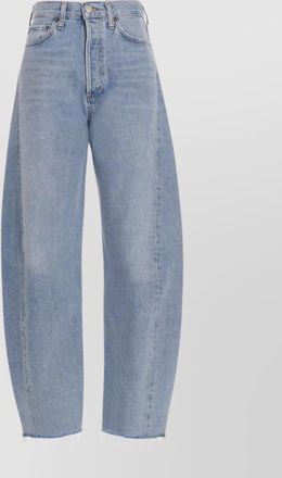 A Gold E high waist frayed hem jeans