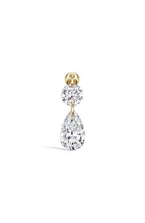 Maria Tash Single Floating Double Diamond Threaded Charm Earring in Yellow Gold at Nordstrom, Size 5 Mm
