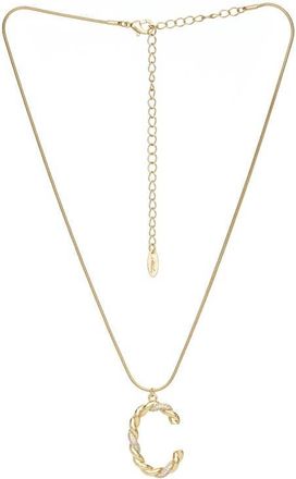 Ettika Twisted Initial Pendant Necklace in Gold- C at Nordstrom