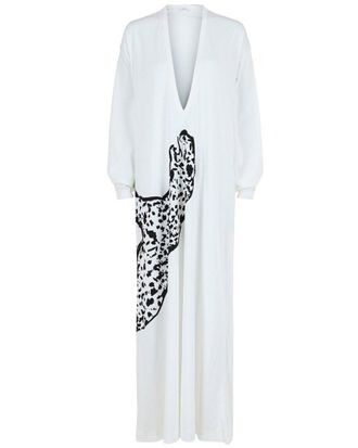 Ferragamo V-Neck Oversized Maxi Dress