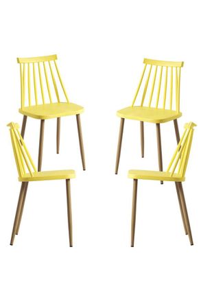 Regalos Miguel Regalos Miguel - Packs Sillas Comedor - Pack 4 Sillas Bik - Amarillo