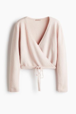 H&M Gerippter Cardigan - Puderrosa
