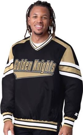 Starter Mens Starter Black Vegas Golden Knights Reliever V-Neck Pullover Jacket at Nordstrom, Size X-Large