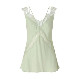Pinko Pinko, Tops, Dames, Groen, M, Sleeveless Tops
