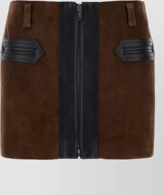 Marni leather mini skirt