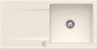 Villeroy & Boch Villeroy&boch - Villeroy Et Boch Siluet 60 Cream Ceramicplus Fregadero Con Vaciador Autom&aacute;tico
