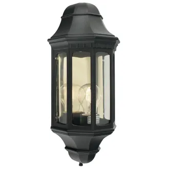 Netlighting Malaga 1 Light Outdoor Wall Lantern Black IP44 E27