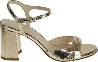 Sergio Levantesi Glenda Sandaal in Aspis Rose Platinum - Dames - Sandalen met hakken - Geel - 36 EU - Leer - Schoenen