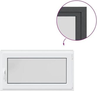 vidaXL Vidaxl - Ventana De S&oacute;tano risor 110x70 Cm Oscilobatiente Din Derecha Antracita
