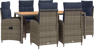 vidaXL Juego De Comedor Para Exteriores 7 Uds. Vidaxl