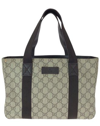 Gucci Brown Gg Supreme Canvas Tote (Authentic Pre-Loved)