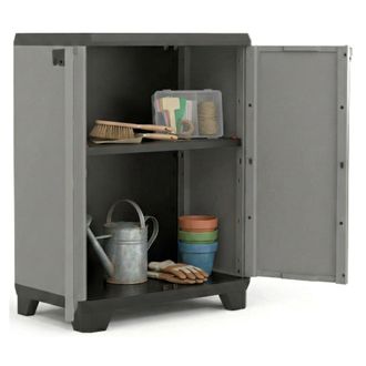 Dmora Dmora - Armario Exterior Cochrane, Mueble Para Exteriores, Mueble De Jard&iacute;n Multiusos, Contenedor Para Balc&oacute;n O Garaje, Made In Italy, 68x39 H90 Cm, G