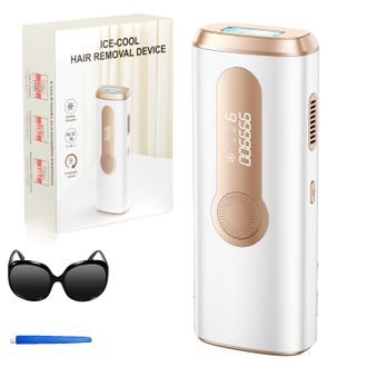 OEM Dispositivo De Depilaci&oacute;n, Tecnolog&iacute;a De Luz Pulsada Intensa, Tratamiento R&aacute;pido, Color Dorado, Enchufe Europeo