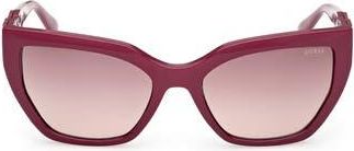 Guess Cat Eye Sunglasses in Violet /Gradient Bordeaux at Nordstrom Rack
