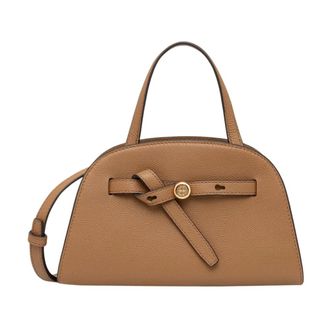 Tory Burch Tassen, Dames, Bruin, ONE Size, Leer, Romy Small Bauletto