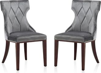 Manhattan Comfort Reine Velvet Dining Chair (Set Of Two)