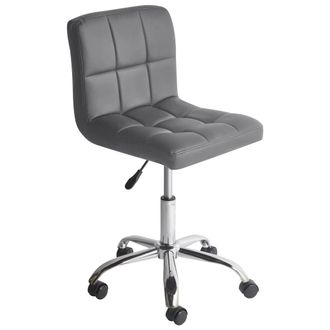 Beliani Beliani - Silla De Escritorio Giratoria Gris Pata De Metal Altura Ajustable Marion