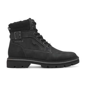 s.Oliver Zwarte Casual Enkellaarsjes voor Mannen - Heren - Veterlaarzen - Zwart - 42 EU - Schoenen