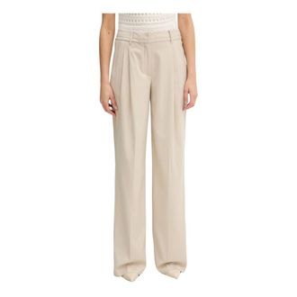 Guess Dames, Broeken, Beige, Maat: XS Leer