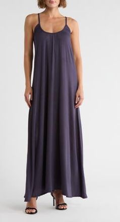 Go Couture Scoop Neck Maxi Dress in Deja Blue at Nordstrom Rack, Size Large