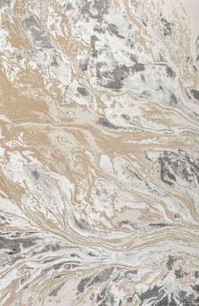 Jonathan Y Designs Swirl Marbled Abstract Area Rug in Beige/ivory at Nordstrom, Size 2Ft 0In X 8Ft 0In