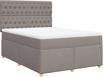 vidaXL Vidaxl - Cama Box Spring Con Colch&oacute;n Tela Gris Taupe 160x200 Cm