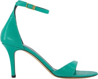 Isabel Marant Smaragd Leren Sandalen - Dames - Sandalen met hakken - Groen - 38 EU - Leer - Schoenen