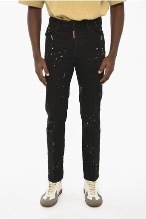 Dsquared2 ICON Acid Wash Effect Dark Wash Jeans 18cm size 46