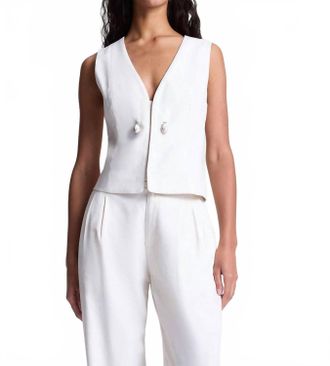 A.L.C. Leo V-Neck Vest In Buttercream