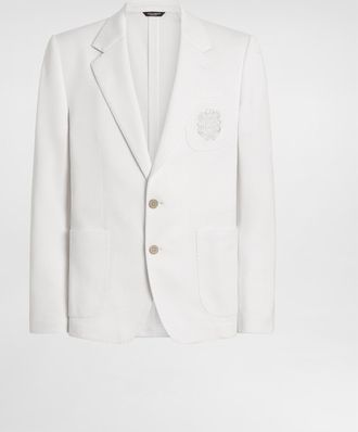 Dolce & Gabbana Portofino Single-breasted Jersey Jacket - Man Suits And Blazers White 48