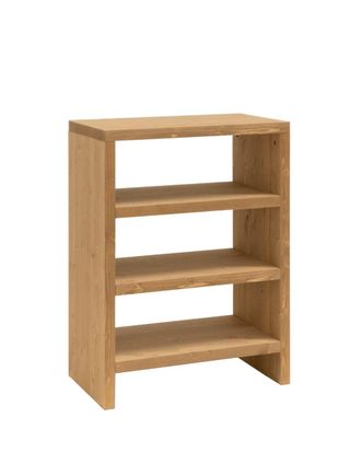 Deco Wood Estantería zapatero de madera de abeto roble medio 80x60cm