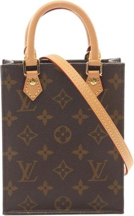 Louis Vuitton Borsa tote Petite Sac Plat con monogramma 2020 - Marrone