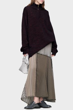 Maison Margiela Skirt With Raw Hem, Womens, Grey