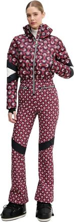 Fusalp Clarisse Ski Suit - Dames - Skipakken - Rood - M - Leer - Fitness