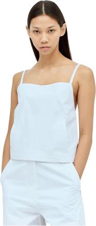 Sportmax Cropped Poplin Top - female - Sportmax - Sleeveless Tops - White - XS - Tops