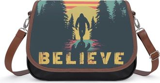 Generic Believe Bigfoot Sasquatch Crossbody Bags for Women Shoulder Messenger Bag Purse Handbags