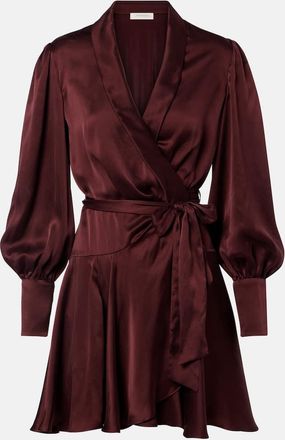 Zimmermann Silk satin wrap dress