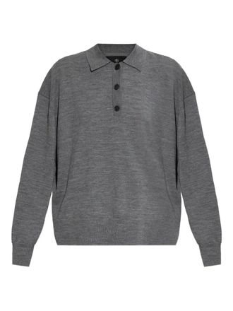 Anine Bing buttoned polo top - Grey