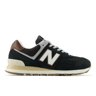 New Balance Unisex 574 en Marr&oacute;n/Gris, Gamuza/Malla, Talla 37.5