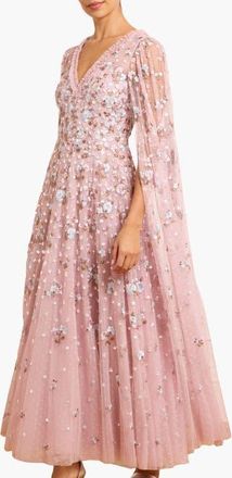 Needle & Thread Dahlia Ditsy Ankle Gown in Misty Lilac/multi at Nordstrom, Size 10