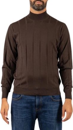 FILIPPO DE LAURENTIIS Lupetto Turtleneck Trui - Heren - Coltruien - Bruin - S - Wol - Truien & Vesten