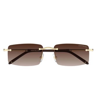 Montblanc Sunglasses Mb0443 S 008 Gold Brown/Brown Men