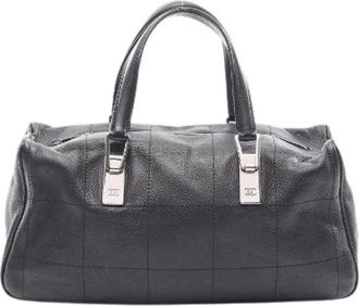 Chanel Pre-owned Chocolate Bar Leren Handtas - Dames - Vintage Handtas - Zwart - ONE Size - Leer - Vintage