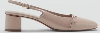 Mango Scarpe tacco vernice fasce fibbia grezzo - Donna - 35 - MANGO
