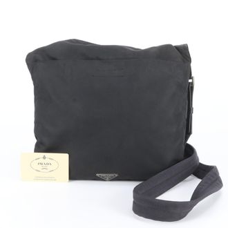 Prada Black Messenger Bag Shoulder Bag (Pre-Owned)