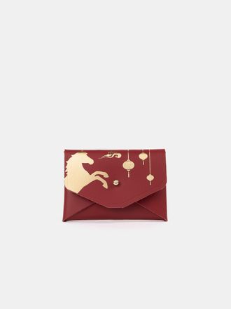 The Cambridge Satchel Company The Year of the Horse Mini Purse - Red with Gold Foil Horse