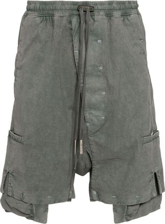 Boris Bidian Saberi drop-crotch drawstring shorts - men - Elastane/Linen/Flax/Cotton - M - Green