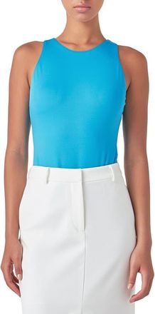 Grey Lab Solid Crewneck Bodysuit in Ocean Blue at Nordstrom, Size X-Small